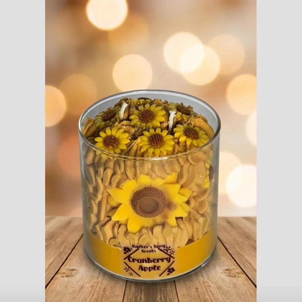 Sunflower Cranberry Apple Candle - Picture 2 of 4